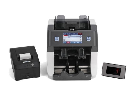 Buen precio 4.3 pulgadas 2 + 1 de bolsillo máquina de clasificación de billetes mixtos de banco contador de efectivo contador de facturas CL-208C en línea