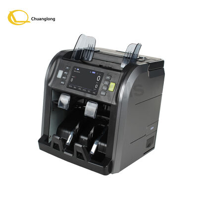 SJ-668 Contador de valor de billetes mixtos CIS de dos bolsillos con asa, impresora térmica incorporada, batería incorporada, máquina contadora de divisas