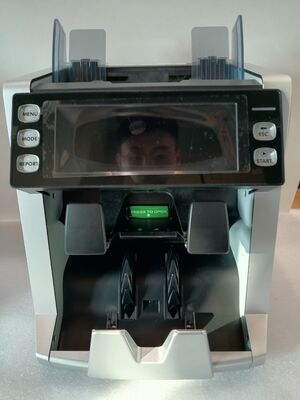 Máquina clasificadora de billetes de banco de bolsillo 1+1 Contador de dinero Detector Negro con pantalla LED LK22025060006