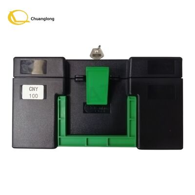 Las partes de las máquinas ATM GRG CDM8240N-NNV-001 Partes de las máquinas ATM NOTA CASETTE YT4.100.2158 Nuevo y original Negro + Verde Depósito en efectivo de cajero automático