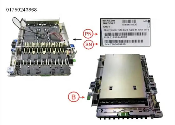Buen precio Partes de la máquina ATM Wincor Distribuidor módulo Unidad superior ATS 01750243868 1750243868 en línea